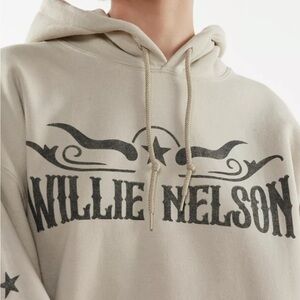 Urban Outfitters Cream Willie Nelson Hoodie